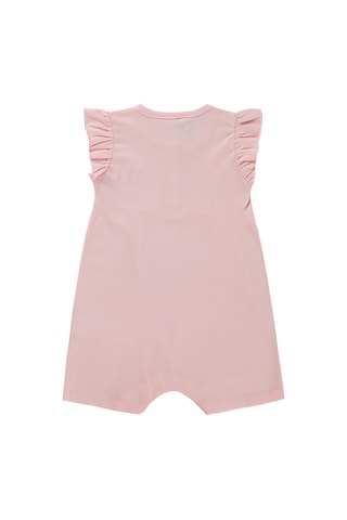 Civil Baby Kelebek Baskılı Kolu Büzgülü 6-18 Ay Tulum - Pembe Açık Pembe