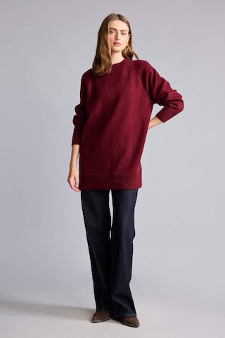 Defacto Relax Fıt Basıc Triko Kazak Tunik H6186ax26wnbr33 Bordo-br33