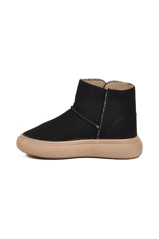 Siyah Süet Cırtlı Unisex Çocuk Bot 823760 P Siyah
