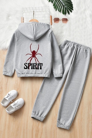 Uyguntarz Spider Çocuk Eşofman Takımı Gri