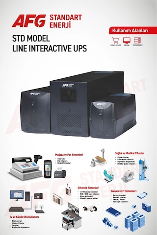 1200 Va Line Interactive Ups Std Model Kesintisiz Güç Kaynağı