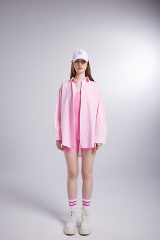 Holly Lolly Cepli Oversize Kesim Lovesize Gömlek Pembe