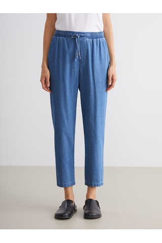 Lcwaıkıkı Classic Mavi Beli Lastikli Carrot Fit Kadın Jean Pantolon