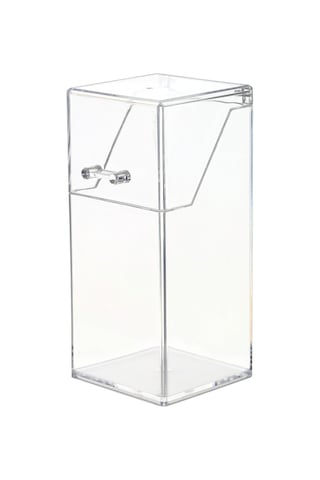 Xindoker Akrilik Şeffaf Makyaj Fırçası Organizer - Kapaklı Dikdörtgen Depolama Kutusu, Tidy Ve Temiz Tutucu Diğer