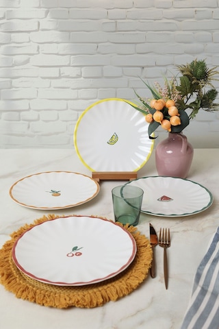 Keramika Fruit Feast Sirius Servis Tabağı 27 Cm 4 Adet 23108-09-10-11 Çok Renkli