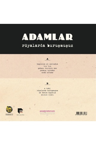 Adamlar Rüyalarda Buruşmuşuz - Plak