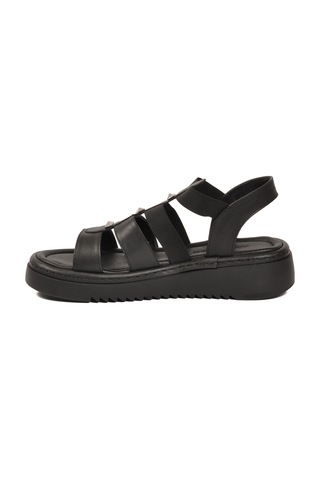 Ayakmod 35397 G Siyah Kadın Sandalet