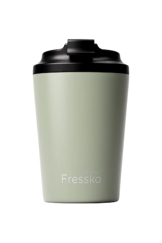Made By Fressko Camino Yeniden Kullanılabilir Kahve Bardağı, Yalıtımlı Termal Kupa, 340 Ml, Adaçayı Yeşili Açık Yeşil