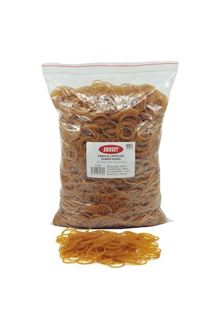 Ekoset Kauçuk Paket Ambalaj Para Lastiği 40'Lık 1 Kg 40Mm