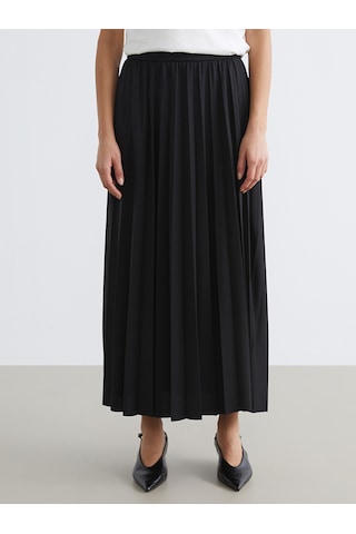 Lcw Modest Siyah Beli Lastikli Krep Pileli Etek