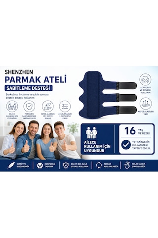 Shenzhen Parmak Ateli Sabitleme Desteği Ayarlanabilir Metal Destekli 3 Kayışlı Parmak Düzeltici Çatlak , Kırık, Çıkık Sonrası Alüminyum Destek Ve Günlük Kullanım İçin Lacivert