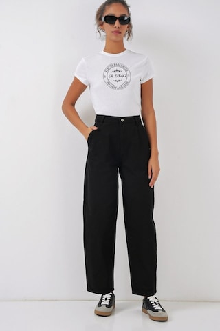 Tanla Butik 6703 Yüksek Bel Kot Pantolon - Siyah Siyah