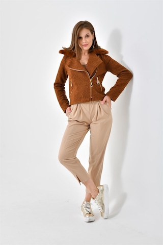 Ftz Women Kadın Kürk Detay Mont Taba Rbn4039-taba Taba