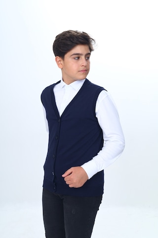 Toontoy Erkek Çocuk Okul Düğmeli Yelek Lacivert