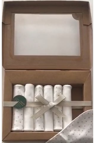 Organik Pamuk 7'li Bebek Ağız Mendili 20x20 Cm 7 Adet