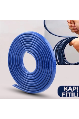 Oto Araç Kapı Koruma Fitili 5metre Parlak Mavi Renk Çarpma Çizilme Önleyici Fitil