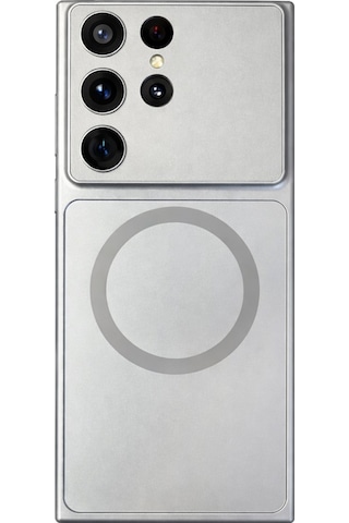 Samsung Galaxy S24 Ultra Uyumlu Kamera Korumalı Magsafe Wireless Şarj Özellikli Full Glass Arka Kapak
