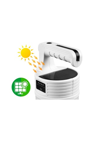 Zauss 300w 10 Modlu Güneş Enerjili Solar Aydınlatma Kamp Çadır Mavi