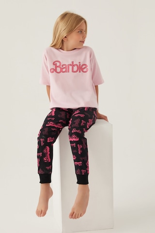 Barbie Cool Toz Pembe Kız Çocuk Pijama Takımı 5274-42805 Toz Pembe
