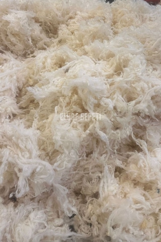 1 Kg 100% L Yıkanmış Taranmamış Saf Merinos Kuzu Yünü Renksiz