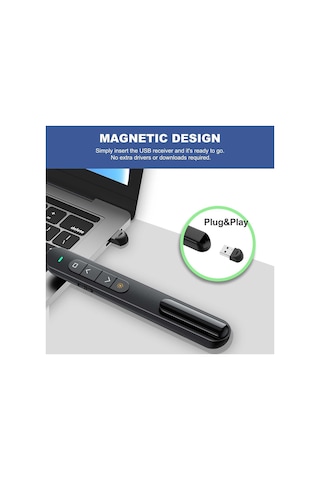 Kablosuz Sunum Cihazı Slayt Değiştirici Usb Power Point Uzaktan Kumanda Kalemi Ppt Kontrol Cihazı