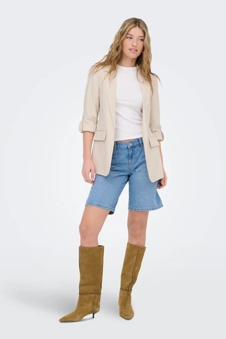 Only Kadın Onlarıs Rahat Kalıp Kolu Katlanabilir Blazer Ceket 15310839 Taş