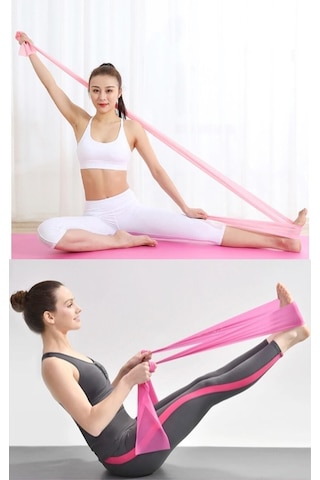 3'lü Pilates  Direnç Lastiği Seti 3 Adet Pilates Lastik Seti Pilates Bandı 7,5x90 Cm STRGLBL75