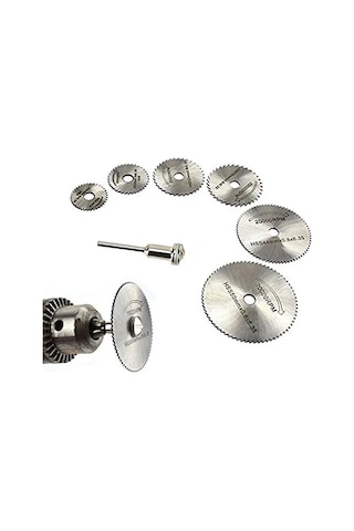 6 Adet Daire Testere Bıçağı Seti, 3.2 Mm Çubuklu, Ahşap Ve Metal İçin Kesme Diskleri