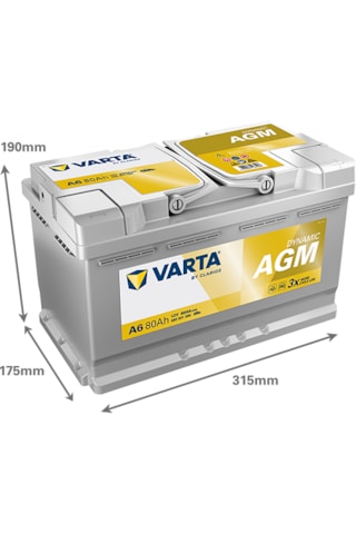 Varta 80 Ah Agm Start&stop Akü A6/f21