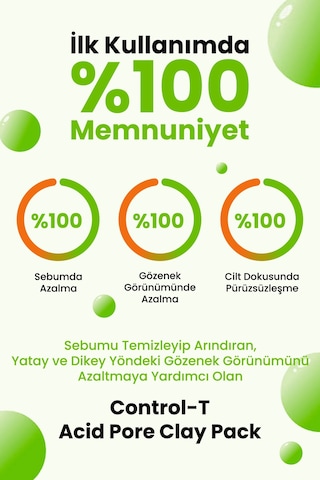 Fazla Sebum Ve Siyah Nokta Karşıtı Krem Dokulu Kil Maskesi Realbarrıer Control-t Acid Pore Clay Pack