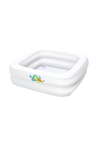 Bestway 51116 Kare Bebek Havuzu 86x86x25 CM.Bebek Şişme Havuzu Çok Renkli