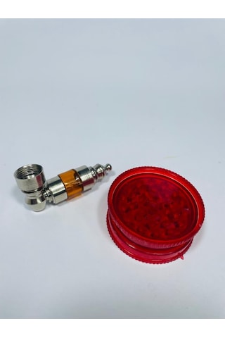 Minik Ceplik Metal Pipo 6 CM + Grinder