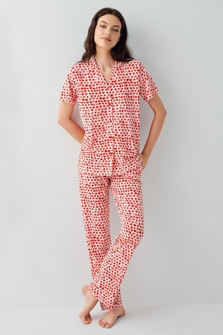 Arnetta Kadın Kırmızı Gömlek Pijama Takım Ar3583-s-v1 Kırmızı