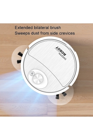 Fastbuy Akıllı Süpürme Robotu Süpürme Paspas Emme 3'ü 1 Arada Temizleme Makinesi 8088 Pembe Pembe