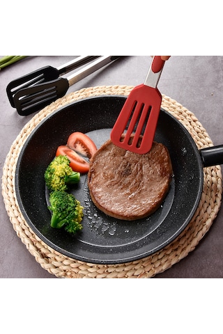 Jeemson Siyah Silikon Ve Paslanmaz Çelik Mutfak Makası, Ayaklı, 12 İnç 30.48 Cm , Barbekü Ve Yemek Hazırlama Aracı Çok Renkli