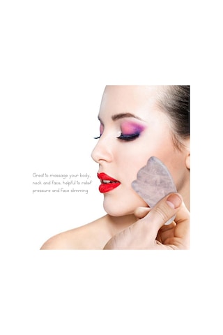 Youtek Doğal Pembe Kuvars Yüz Masaj Seti - Jade Roller & Gua Sha İle Cilt Sıkılaştırma Ve Gençleştirme