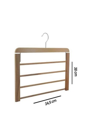 Nyn Ahşap Katlı Pantolon Askısı Bej