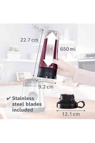 Bosch Uyumlu 2 Ve 6 Serisi İle Smothie Blender. Makinede Yıkanabilir.