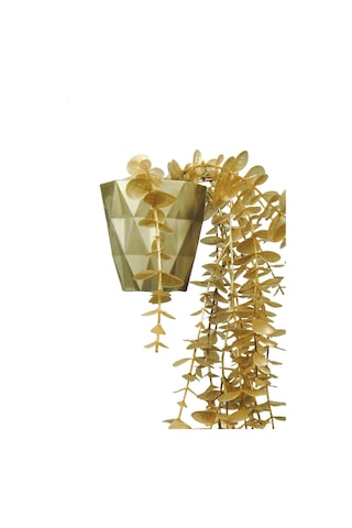 Gold Okaliptus 45 Cm New Collection Gold Elmas Saksıda Yapay Sarkan Bitki Gold