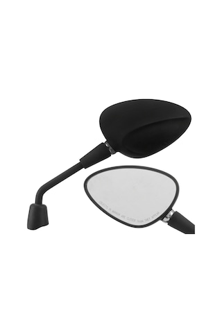 Vespa Sprint Ayna Kısa Tip Mat Siyah Takım M8 2013-2023 / Sıp