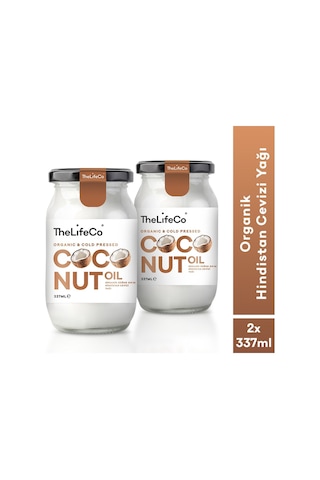 TheLifeCo Organik Hindistan Cevizi Yağı 2 x 337 ML