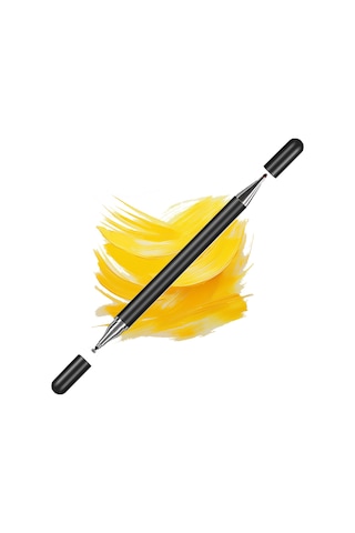 Samsung Galaxy Tab A9 X110 İle Uyumlu Çift Uçlu Hassas Dokunmatik Stylus Kalem Gecikmesiz Çoklu Uyum Siyah