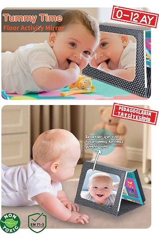 Dıy Toy Tummy Tıme Zeka Kartları Güvenli Bebek Aynası