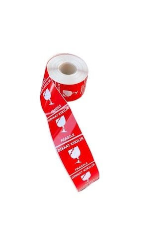 Dikkat Kırılır Etiketi 8x7cm 500 Adet