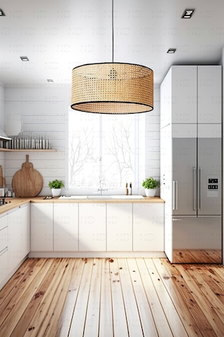 Hazeran Avize 40cm- Iskandinav, Modern, Bohem, Rattan Avize, Aydınlatma Bej