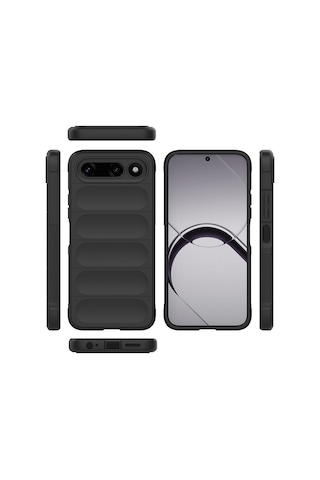 Maks Technology Tecno Spark 50 5g Kılıf Esnek Tpu Oyuklu Arka Yüzey Tasarımlı Mkst Etnik Silikon Kapak - Siyah