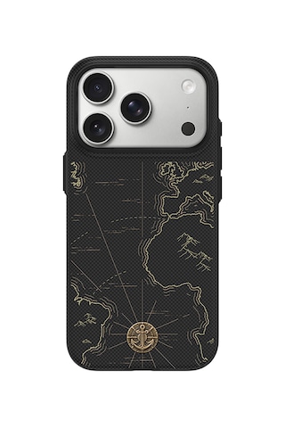 İphone 17 Pro Max Uyumlu Kılıf M-safeli Karbon Fiber Benks Armoredge Air Navigator Kevlar Kapak Siya Siyah