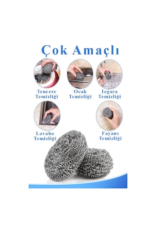 Bulaşık Teli Ovma Teli 12 Adet Pratik Ekonomik Toptel Sürtme Teli Lavabo Mutfak Banyo Temizlik Teli Sert Yüzey İçin