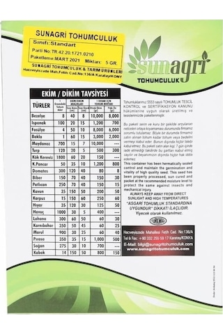 Tohumculuk Tatlı Kıl Biber Tohumu 5 Gr Ata Tohum