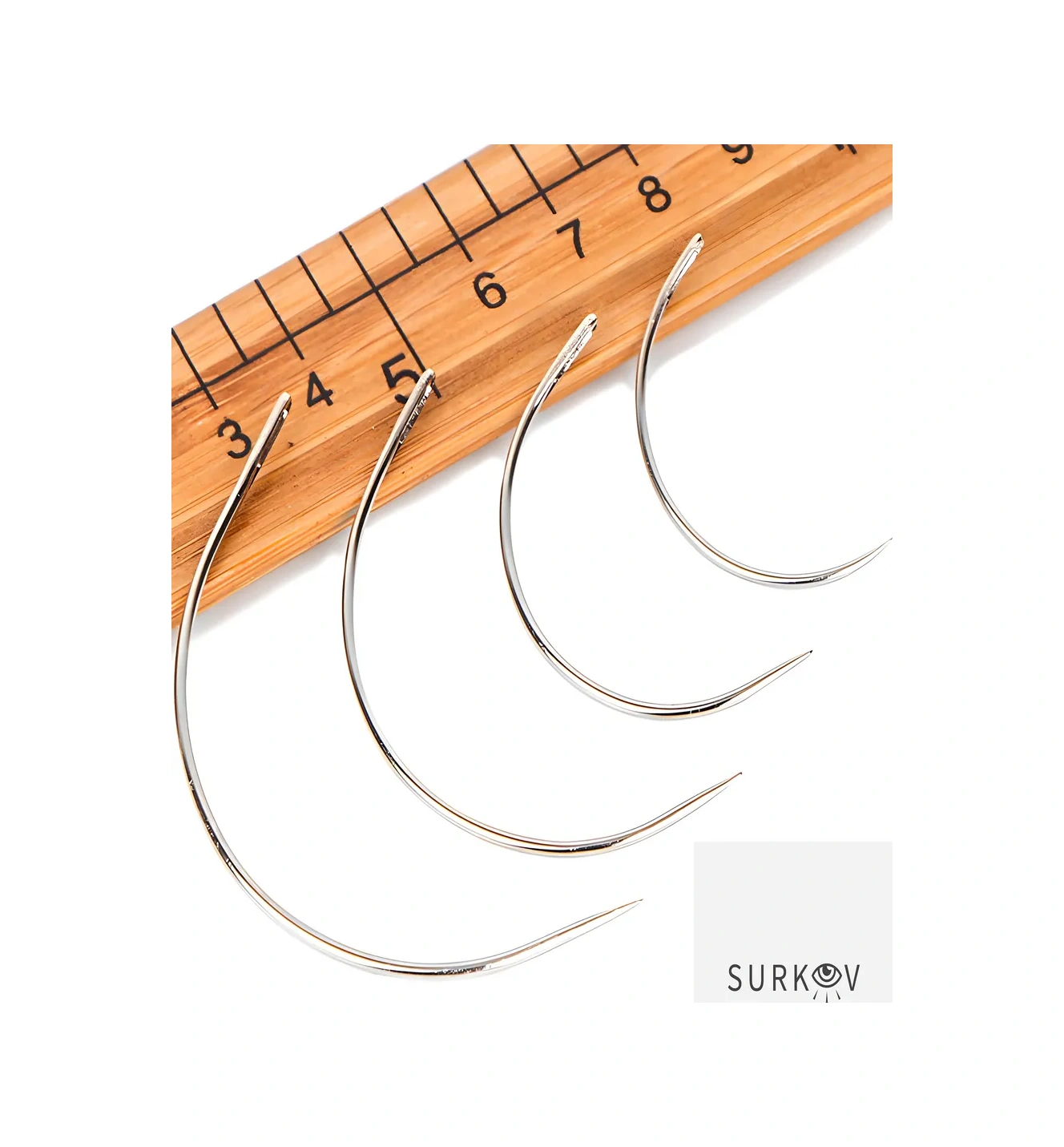 Surkov Dikiş İçin Kavisli El İşi İğneleri 4 Adet 279973351